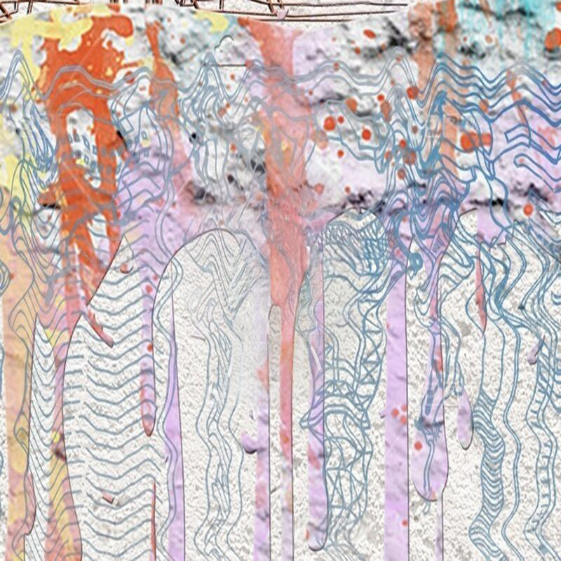 Modern watercolor city silhoue - Commercial Wallpaper Printing recensie en prijs
